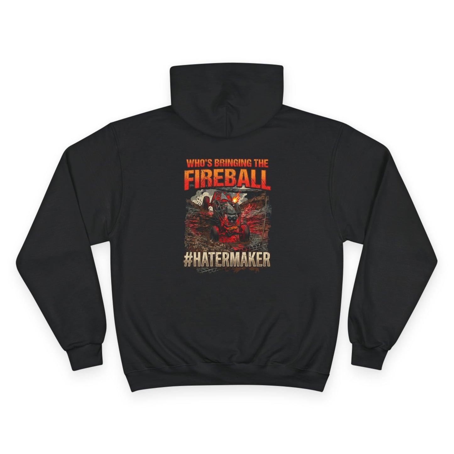 9 Lives Offroad Graphic Hoodie | Fireball Offroad Scene, #HATERMAKER Back Print